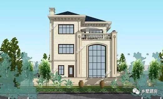 20萬建一棟三層別墅，豪華絕美落地窗，超大的實(shí)用露臺(tái)，羨煞眾人