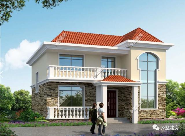 20萬建一棟三層別墅，豪華絕美落地窗，超大的實(shí)用露臺(tái)，羨煞眾人