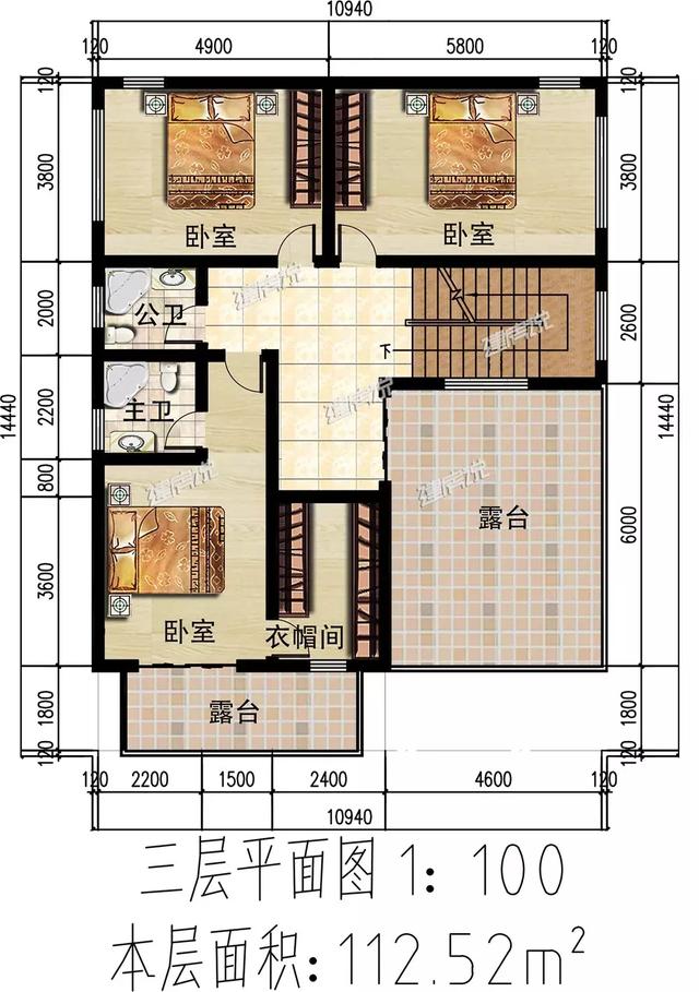 3款三層別墅戶型圖，專為農(nóng)村設(shè)計(jì)，外觀大氣內(nèi)部實(shí)用，造價(jià)不到40萬