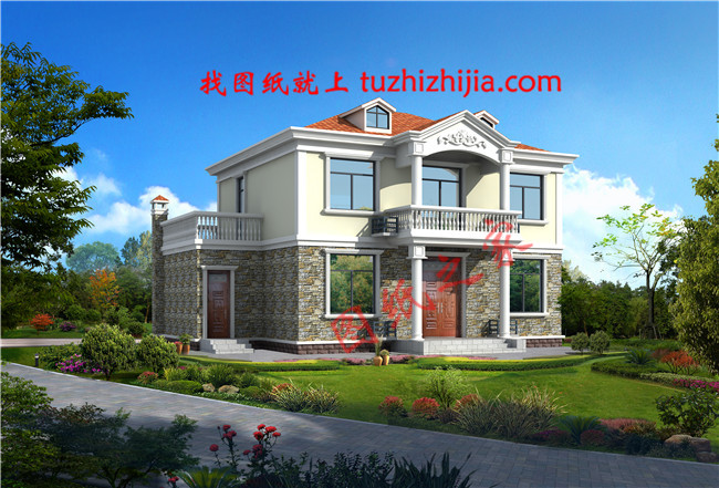 簡單時尚二層住宅設計圖紙，簡單的設計，不平凡的視覺感受