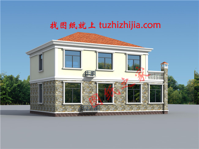 簡單時尚二層住宅設計圖紙，簡單的設計，不平凡的視覺感受