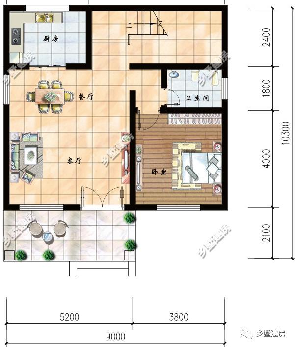 9X10米農村三層別墅設計圖，為小宅基小戶型量身定制，小面積照樣高大上