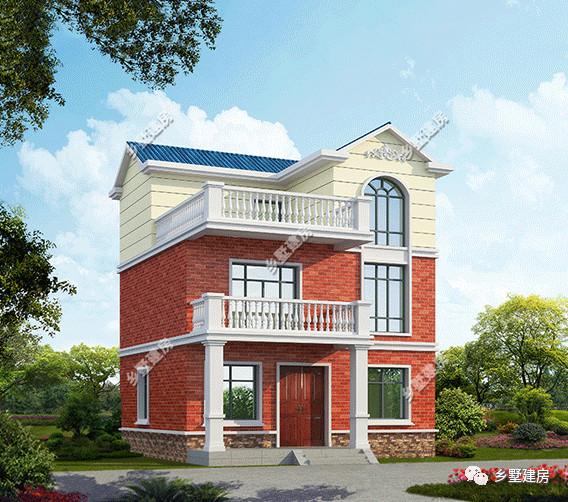 9X10米農村三層別墅設計圖，為小宅基小戶型量身定制，小面積照樣高大上