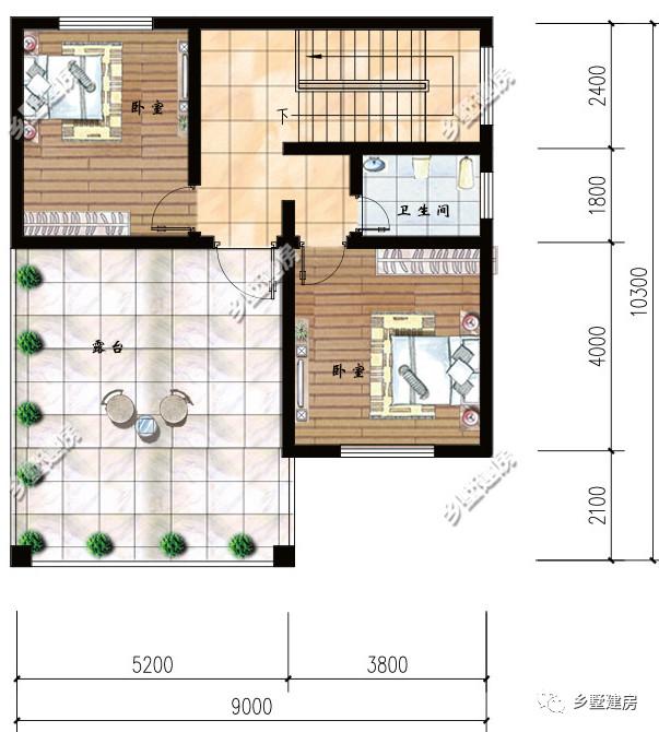 9X10米農村三層別墅設計圖，為小宅基小戶型量身定制，小面積照樣高大上