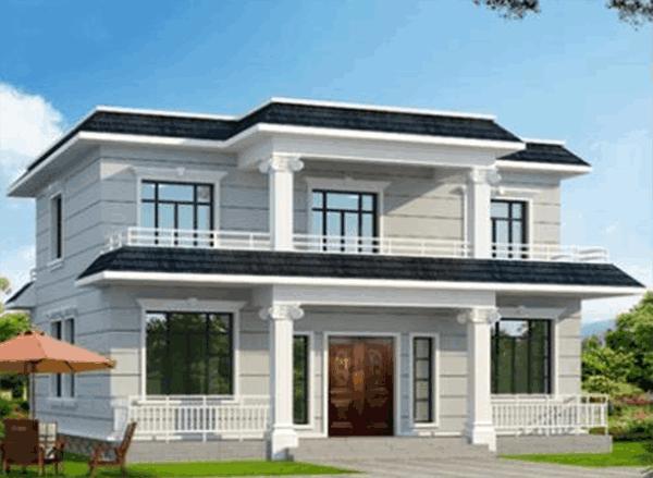 12x11米經(jīng)濟(jì)實(shí)用二層別墅圖，平頂小別墅簡(jiǎn)約干練，不管什么風(fēng)格，和諧的就是最好的