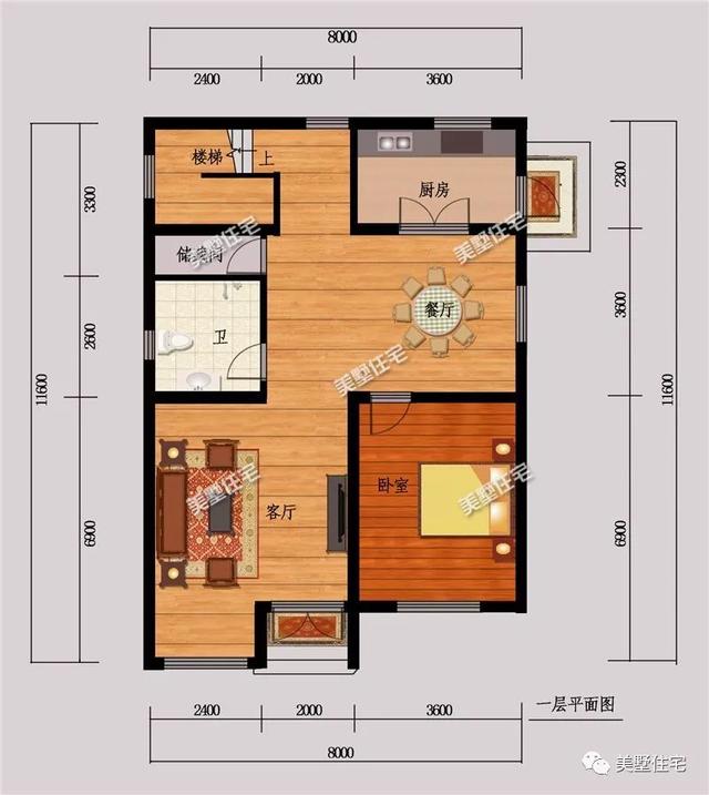 兩款小面寬的別墅戶型圖，占地不足100平，照樣美美噠