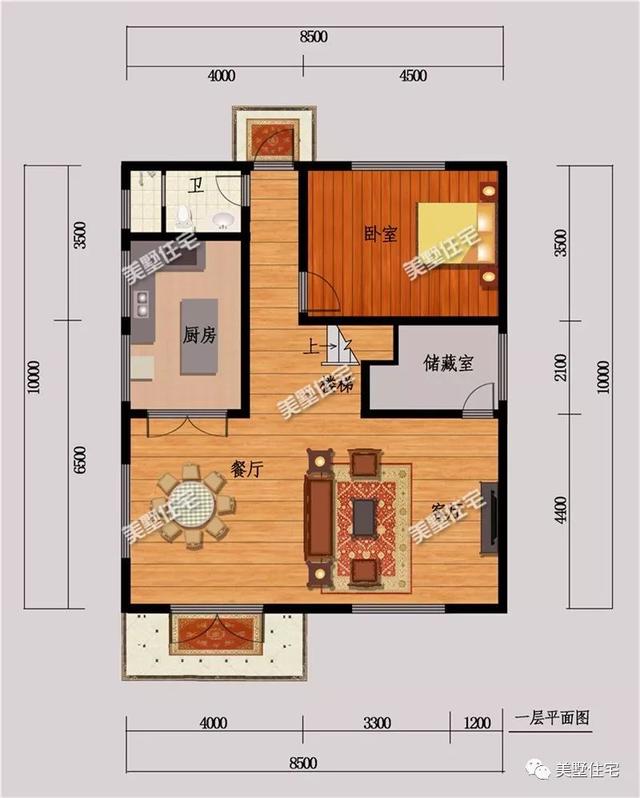 兩款小面寬的別墅戶型圖，占地不足100平，照樣美美噠