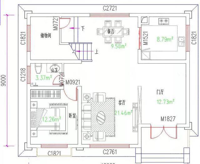 11×9米三層簡(jiǎn)歐風(fēng)格別墅設(shè)計(jì)圖，屋頂有大露臺(tái)，主體造價(jià)30萬左右
