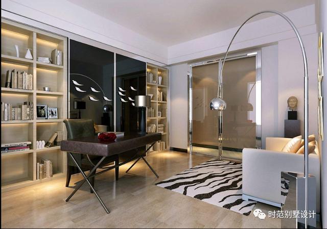 看多了形形色色的歐式住宅，換個(gè)樸素簡(jiǎn)約帶內(nèi)院泳池和書(shū)房的現(xiàn)代別墅戶型圖看一看