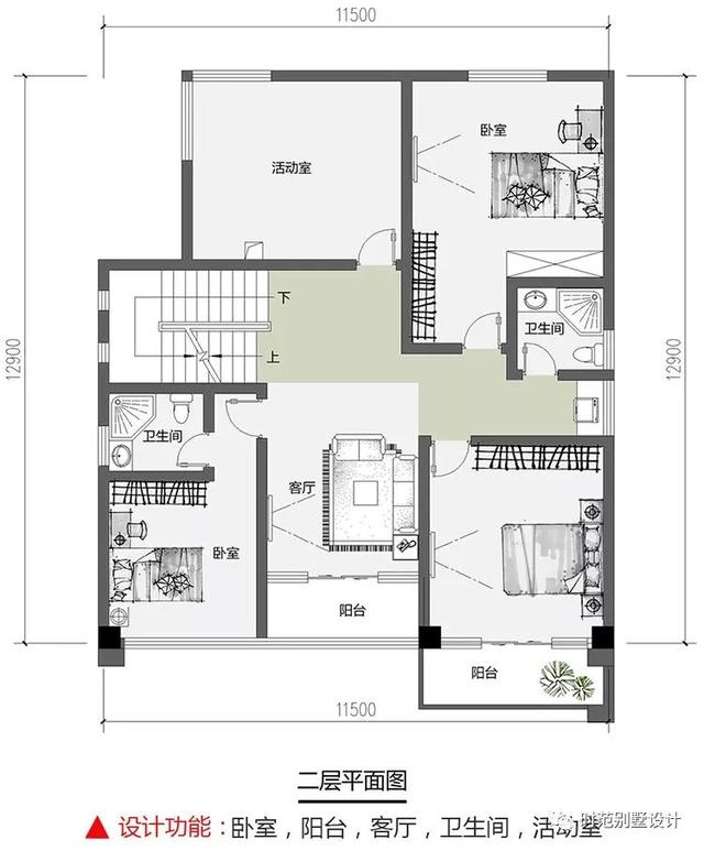 看多了形形色色的歐式住宅，換個(gè)樸素簡(jiǎn)約帶內(nèi)院泳池和書(shū)房的現(xiàn)代別墅戶型圖看一看