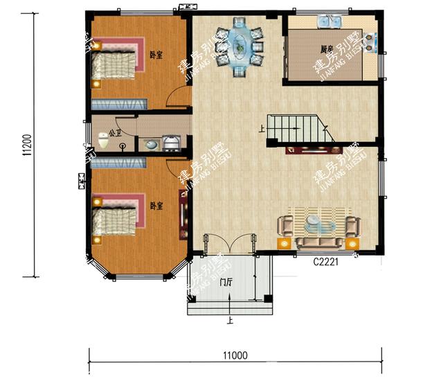 新歐式兩層別墅圖，仿佛童話故事里的小城堡，主體25萬，占地126平方