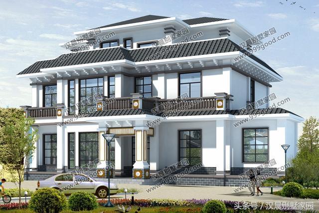 3棟新中式別墅設(shè)計圖，現(xiàn)在歐式泛濫容易過時，最終想想還是中式經(jīng)典且比較耐看，不選擇一棟都不甘心