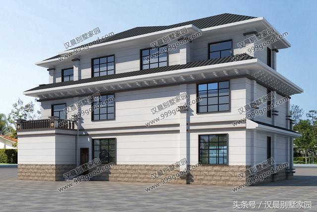 3棟新中式別墅設(shè)計圖，現(xiàn)在歐式泛濫容易過時，最終想想還是中式經(jīng)典且比較耐看，不選擇一棟都不甘心