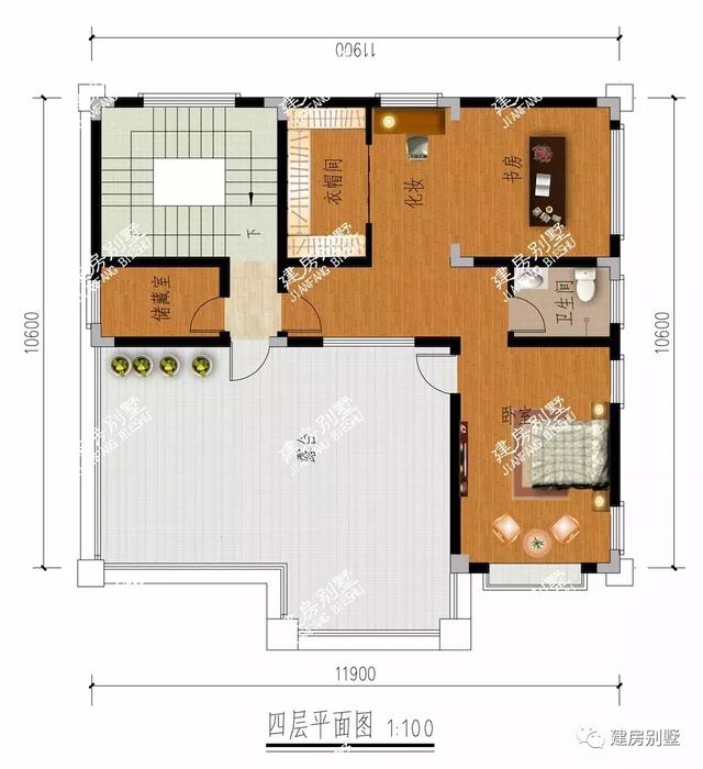 兩款平屋頂設計的別墅戶型圖，農村自建房用平頂美觀有省錢，第一棟真是太漂亮了