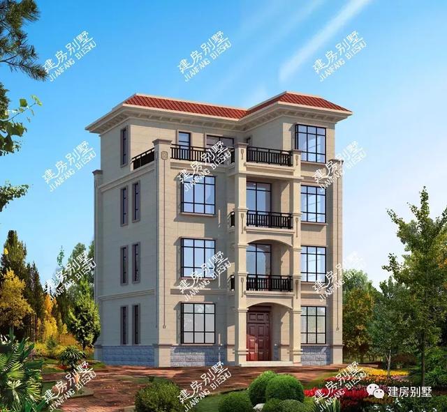 兩款平屋頂設計的別墅戶型圖，農村自建房用平頂美觀有省錢，第一棟真是太漂亮了