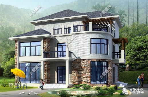 三層農(nóng)村自建建筑結(jié)構(gòu)水電全套圖紙效果圖