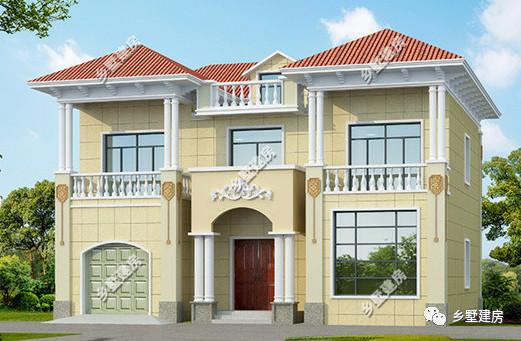 5x13米農(nóng)村小開間自建房設(shè)計圖，湛藍(lán)色簡單造型的坡屋頂，簡約、大方，更顯精致