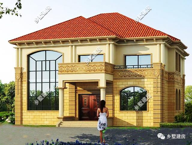 5x13米農(nóng)村小開間自建房設(shè)計圖，湛藍(lán)色簡單造型的坡屋頂，簡約、大方，更顯精致