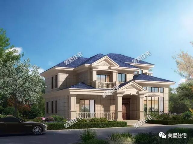 兩層歐式別墅設(shè)計(jì)圖，端莊大方，這么美讓左鄰右舍都羨慕不已