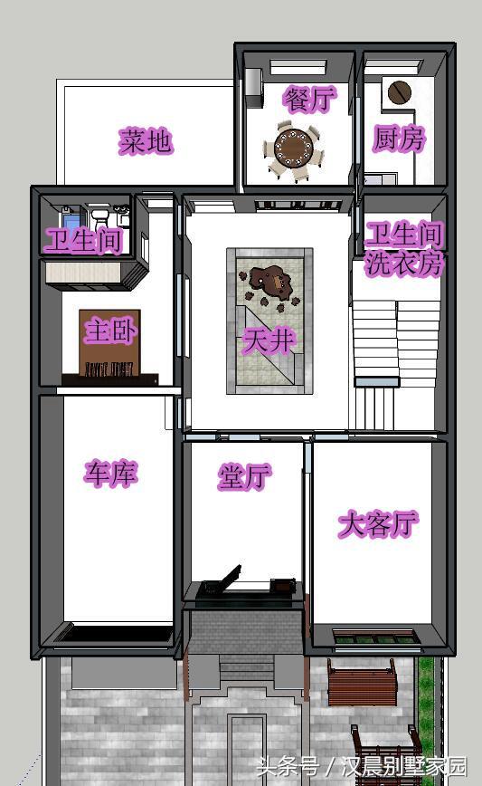 帶院子的新中式風(fēng)格別墅設(shè)計圖，2套設(shè)計師的設(shè)計方案，總有一套讓你滿意