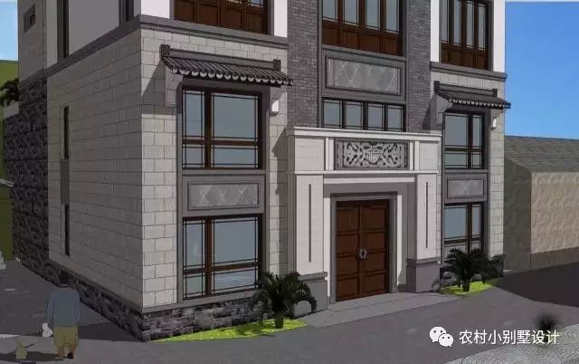 12×11米徽式三層農(nóng)村別墅設(shè)計圖，復式結(jié)構(gòu)