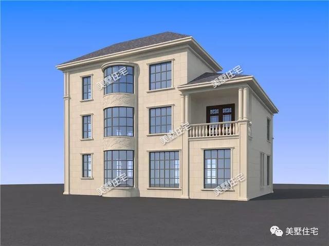 13X15米時尚的3層歐式風(fēng)格別墅戶型圖，旋轉(zhuǎn)樓梯+挑空客廳，年輕人眼中的潮流典型