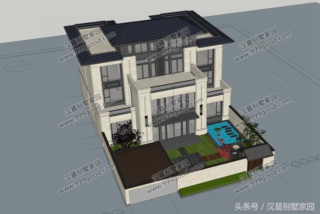 最近大熱的新中式別墅設(shè)計(jì)圖，新式徽派建筑風(fēng)還帶院子，這樣的款式還滿意么？