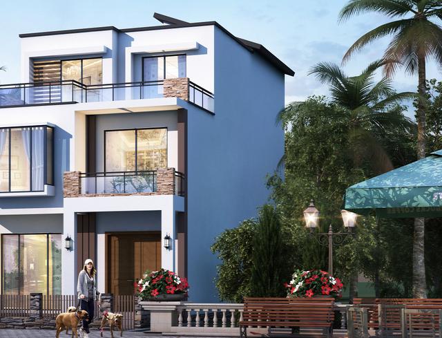 三層私人定制現(xiàn)代風(fēng)別墅圖，開間7.5米，外觀明快簡潔，讓人百看不厭