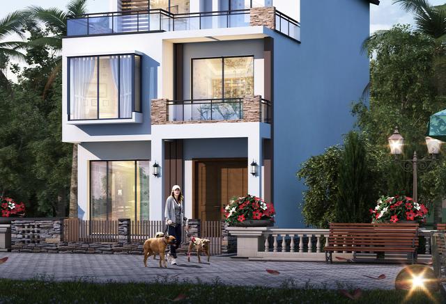 三層私人定制現(xiàn)代風(fēng)別墅圖，開間7.5米，外觀明快簡潔，讓人百看不厭