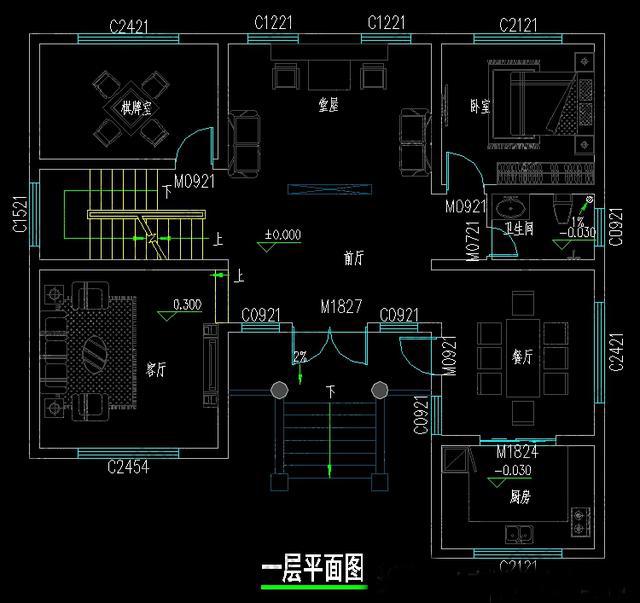 帶地下室農(nóng)村別墅設(shè)計圖，占地130平米帶有KTV+ 健身房，對于建房有層高限制的地方可以說是很實用了