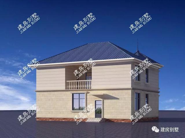 兩棟帶多邊形采光窗的小別墅戶型圖，一個(gè)客廳挑空一個(gè)不挑，外形真漂亮