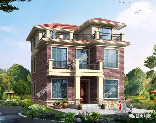 三款小面寬的農(nóng)村別墅戶型圖，第一棟韻味十足，第二棟有異域風(fēng)情，第三棟清新時尚