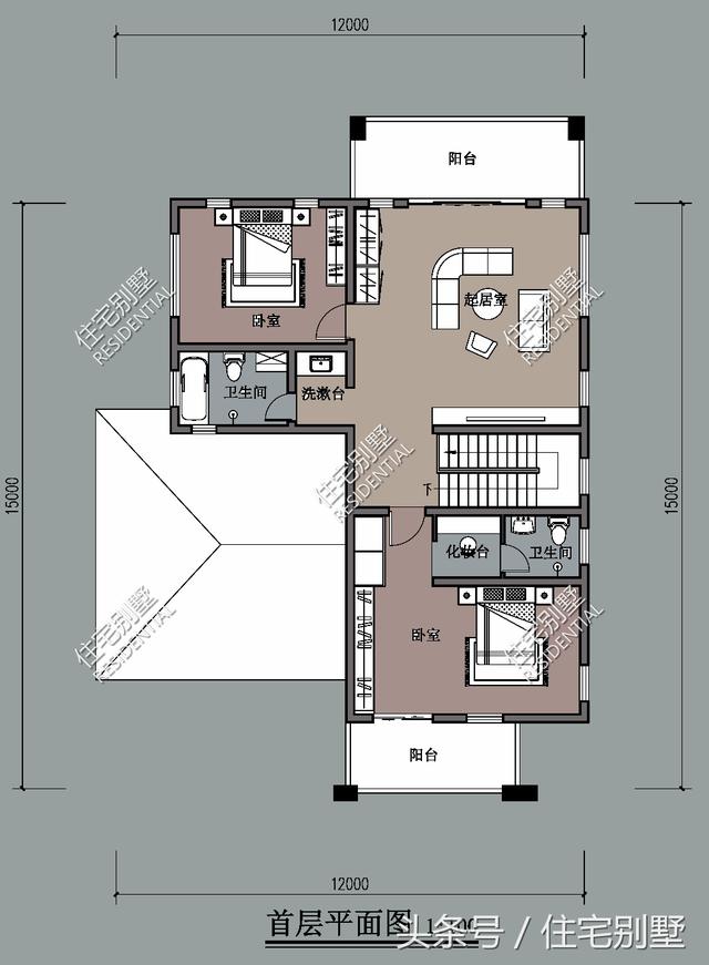 二層現(xiàn)代簡約派小別墅， 框架結(jié)構(gòu)開間12X15精雕細(xì)刻，打造完美居住體驗(yàn)