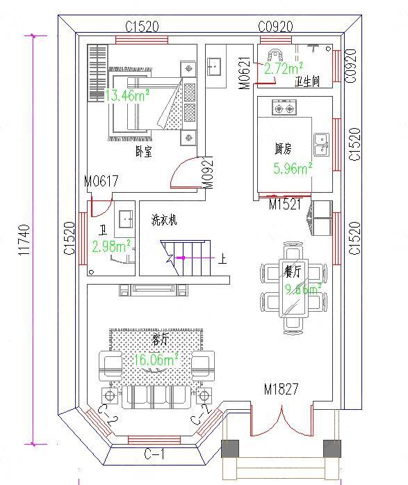 集奢華與實用為一體的帶挑空客廳四層農(nóng)村別墅設(shè)計圖紙，35萬8×12米，很不錯