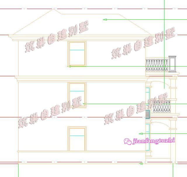 130平米13x10米三層別墅設(shè)計(jì)圖，復(fù)式挑空，喚起你對(duì)兒時(shí)紅磚瓦房的記憶
