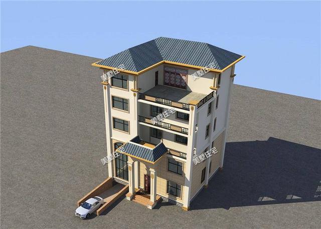 帶車庫的四層農(nóng)村別墅設(shè)計(jì)圖，現(xiàn)在建房還是帶個(gè)車庫最好