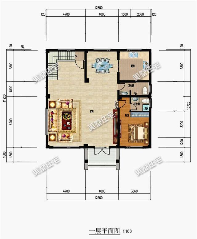 帶車庫的四層農(nóng)村別墅設(shè)計(jì)圖，現(xiàn)在建房還是帶個(gè)車庫最好