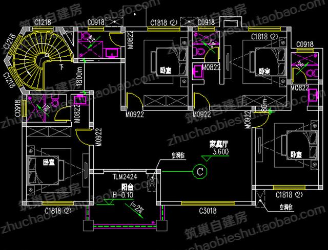 二層農(nóng)村別墅圖紙設(shè)計圖，造價25萬左右，這套設(shè)計處處是亮點