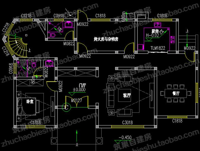 二層農(nóng)村別墅圖紙設(shè)計圖，造價25萬左右，這套設(shè)計處處是亮點