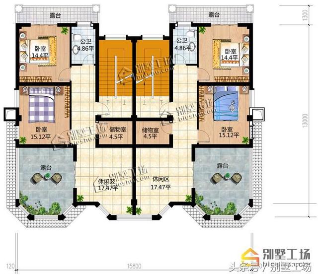 超贊的兄弟雙拼聯(lián)排別墅設(shè)計(jì)圖，建成之后秒殺旁邊的小樓房