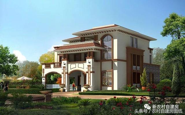 歐式三層別墅設(shè)計圖，有中式柴火灶，獨立廚房，滿足你的各種需求