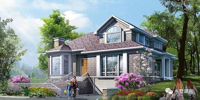 今天推薦一款田園風(fēng)格別墅設(shè)計(jì)圖，清新自然，看過(guò)的人都想回村建一棟
