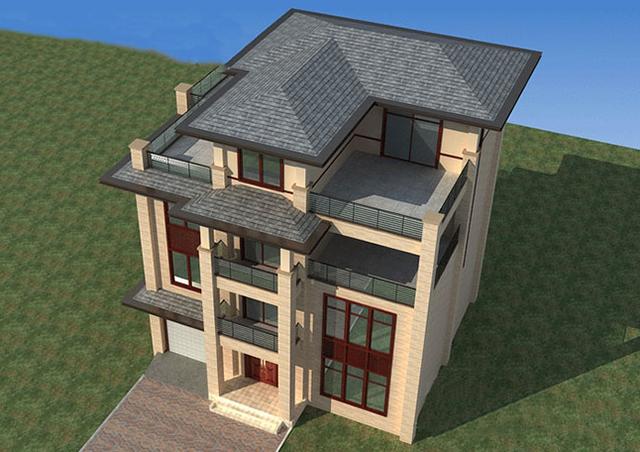 新中式四層復(fù)式別墅設(shè)計(jì)圖，造價(jià)55萬，能最大需要的滿足生活需要