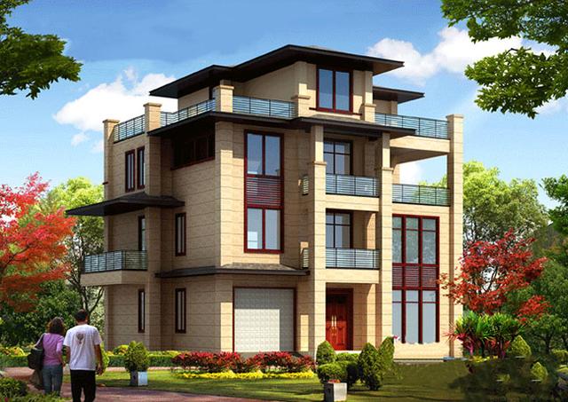 新中式四層復(fù)式別墅設(shè)計(jì)圖，造價(jià)55萬，能最大需要的滿足生活需要