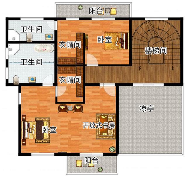 新中式四層復(fù)式別墅設(shè)計(jì)圖，造價(jià)55萬，能最大需要的滿足生活需要