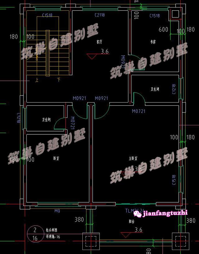 2棟占地約100平米的三層別墅設(shè)計(jì)圖，適合農(nóng)村自建房。