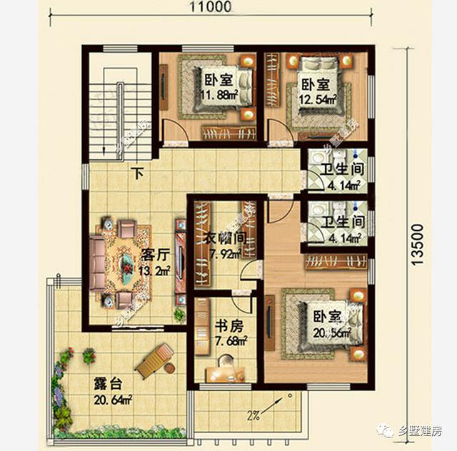 2棟經(jīng)典的二層別墅設(shè)計(jì)圖，外型和布局都不老土！