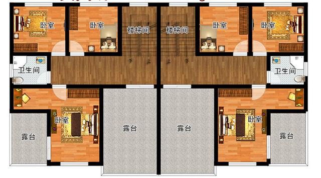 三層兄弟雙拼農(nóng)村自建房，左右對(duì)稱，戶型合理，四平八穩(wěn)，穩(wěn)重大氣，農(nóng)村建房必選