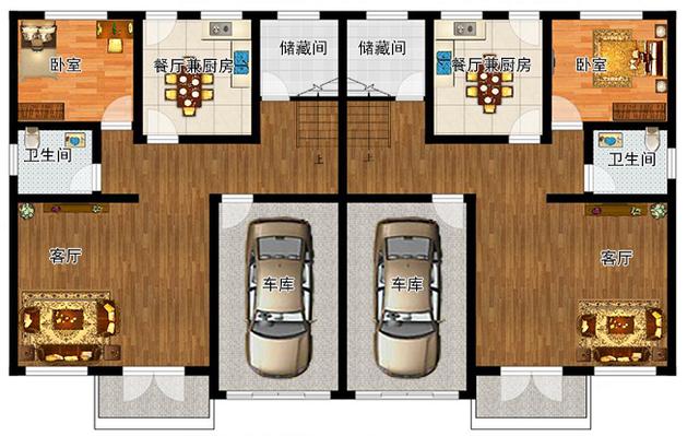 三層兄弟雙拼農(nóng)村自建房，左右對(duì)稱，戶型合理，四平八穩(wěn)，穩(wěn)重大氣，農(nóng)村建房必選