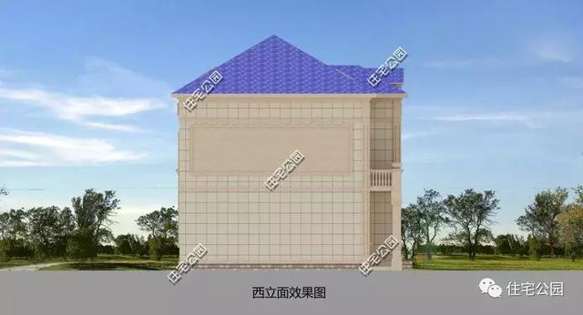 二層半簡歐式別墅設計圖，秀麗簡約，大氣不俗，帶閣樓+外置廚房。